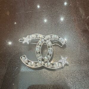 Chanel Silver Star-Embellished Brooch